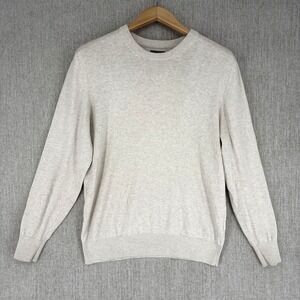 Scalpers Sweater Mens Large Crew Neck Knit Cotton Cashmere Pullover Quiet Luxury